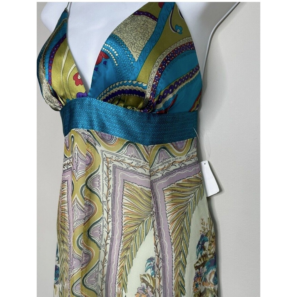NWT~ SINGLE Brand Dress Silk Chiffon Boho Fairy Y2K Empire Art Eclectic S XS - Picture 7 of 11